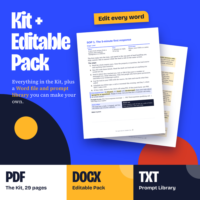 The Agent Ops Kit + Editable Pack